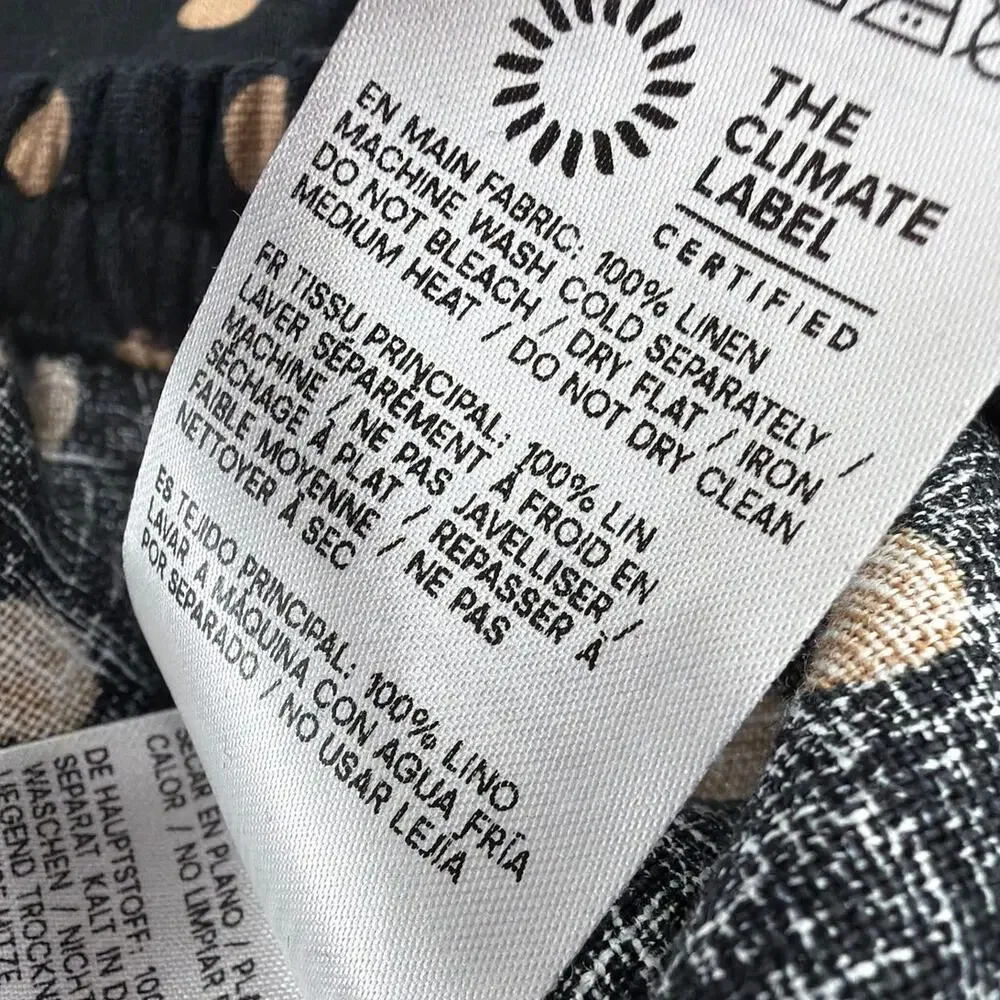 Reformation Women's Black Kristen Linen Pants Size M